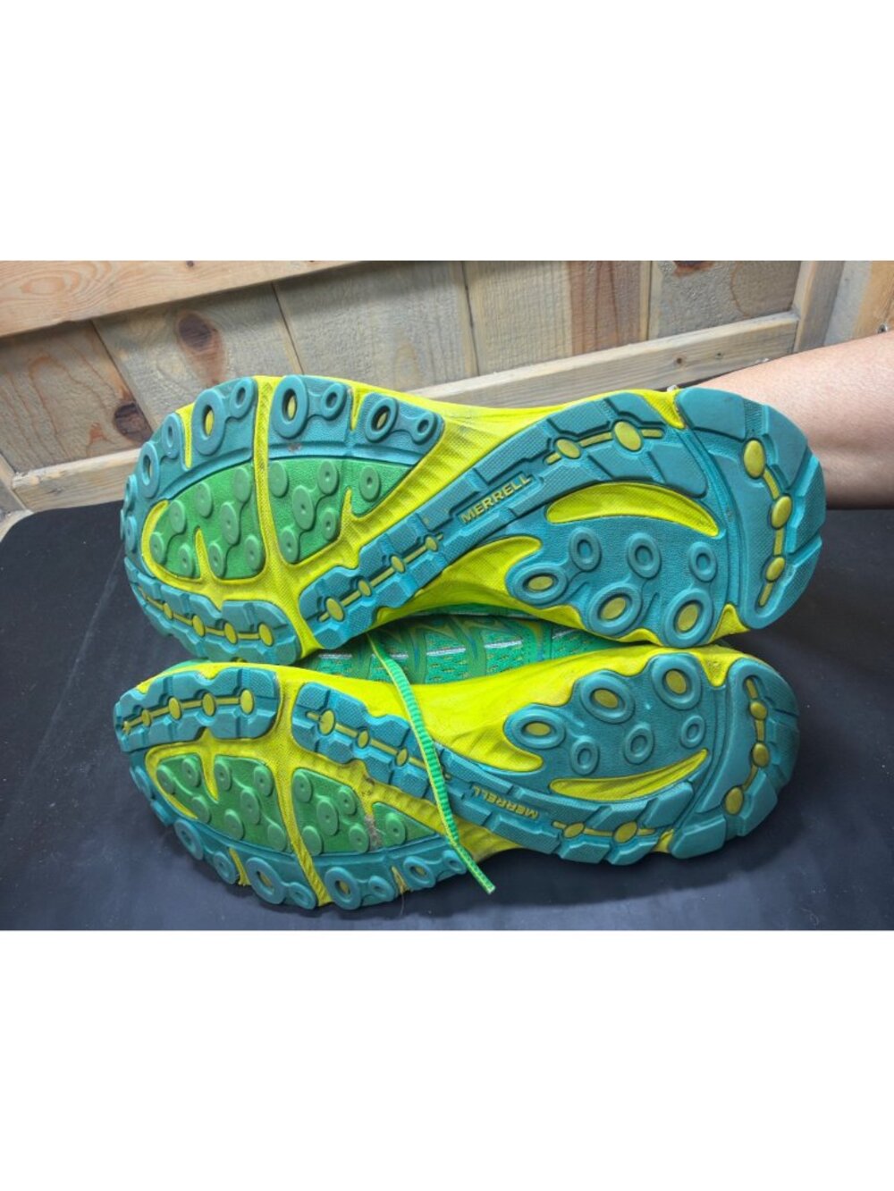 Merrell Island Green Yellow Trail Running Athletic Shoes Womens Size 7 J57170 - Picture 10 of 11